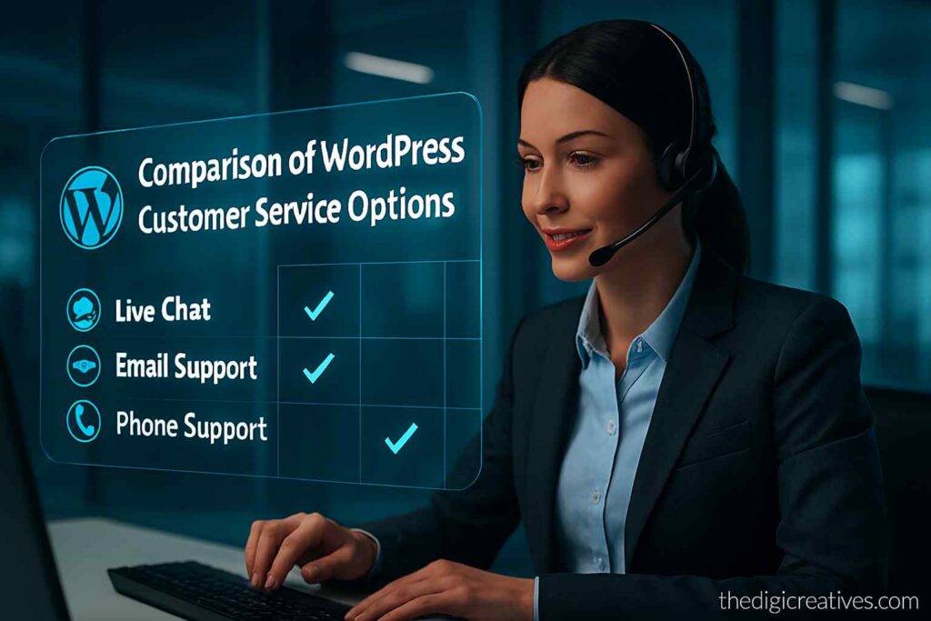 Comparison of WordPress Customer Service Options